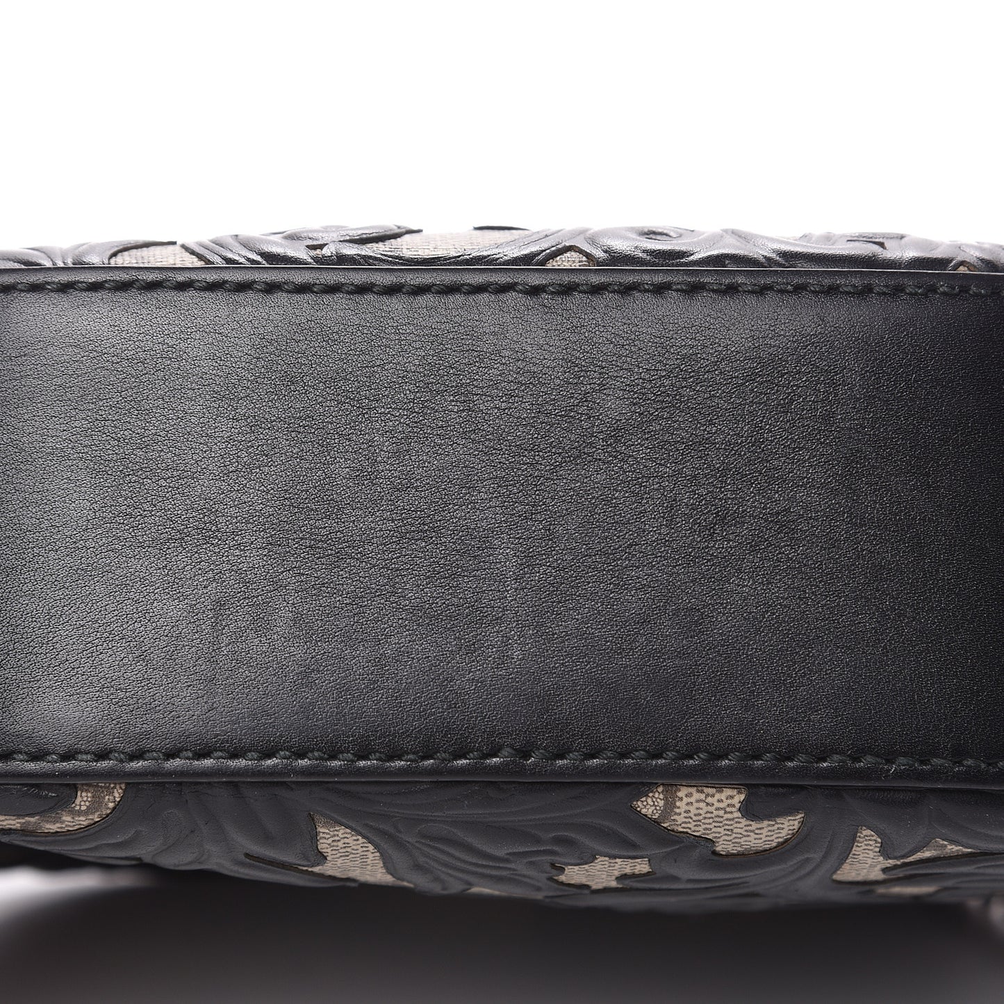 GG Supreme Monogram Arabesque Mini Chain Shoulder Bag Beige Black