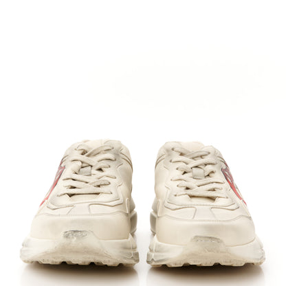 Gucci Calfskin Mouth Print Womens Rhyton Sneakers 38 Ivory 3 of 9