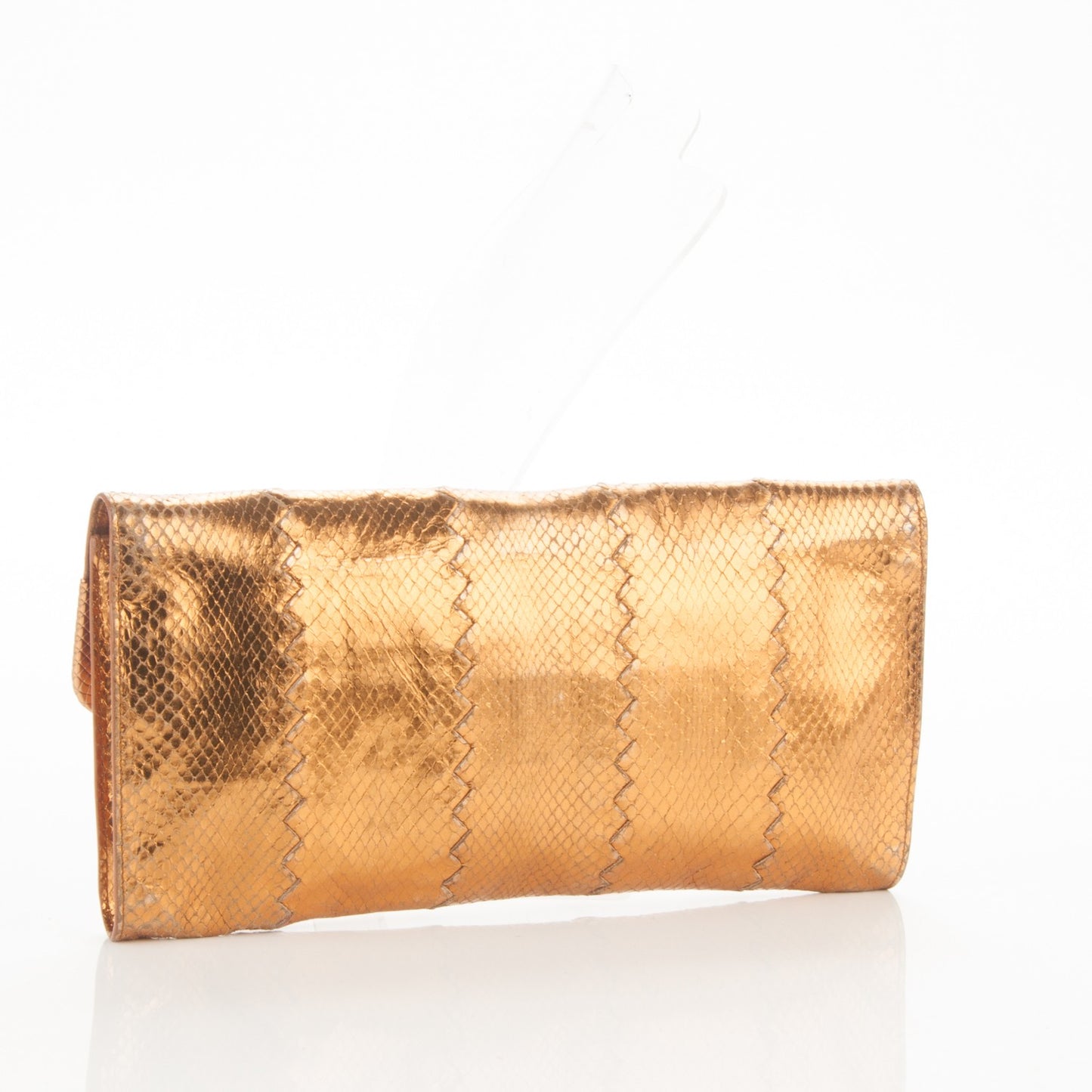 Metallic Ayers Wristlet Clutch Oro Bruciato