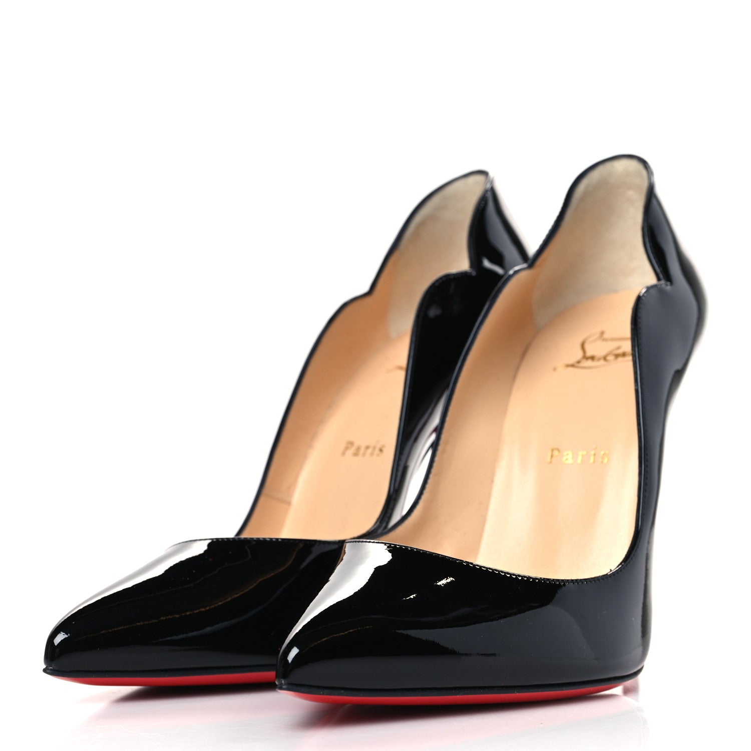 Christian Louboutin Patent Hot Chick 100 Pumps 38 Black 3 of 8
