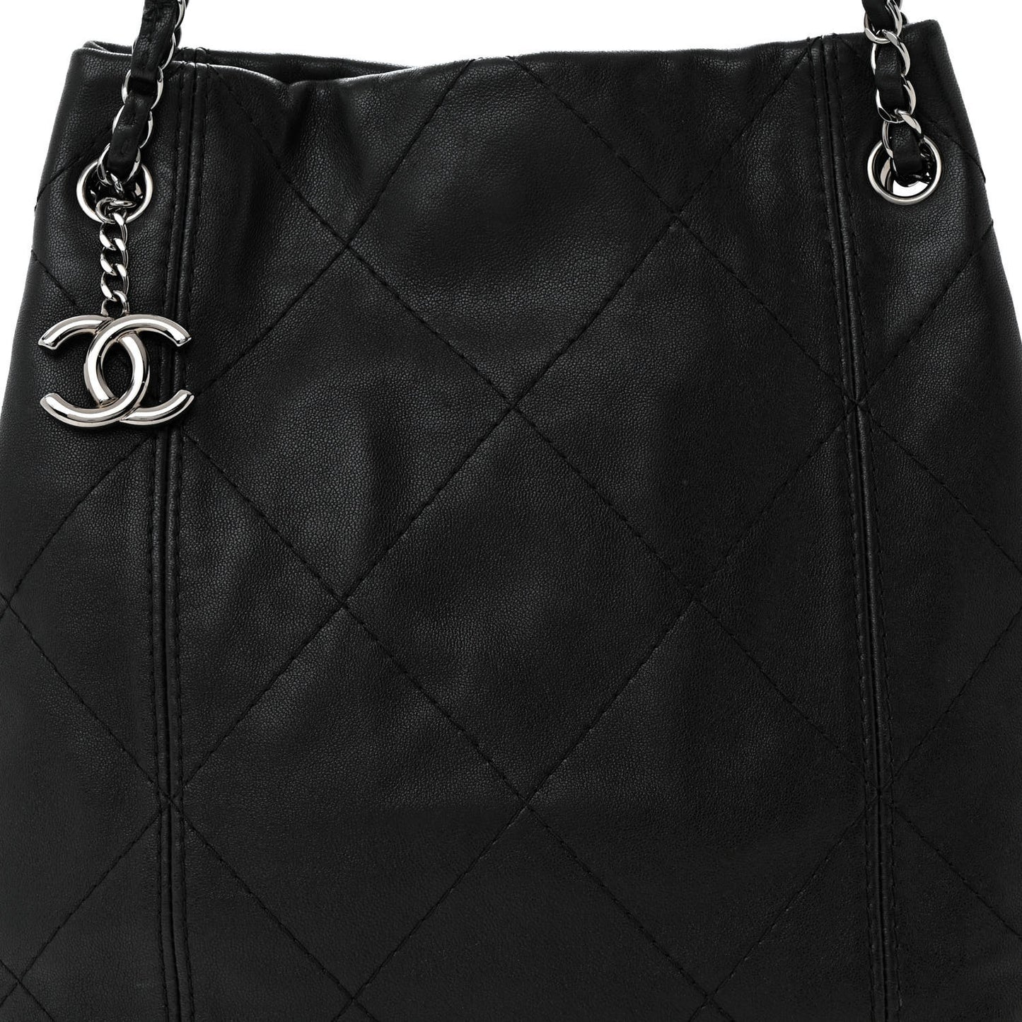 Lambskin Quilted Small Soft Touch Shoulder Bag Black