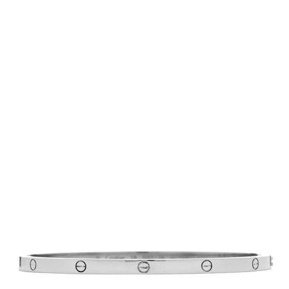 Cartier 18K White Gold Small LOVE Bracelet 18 1 of 9