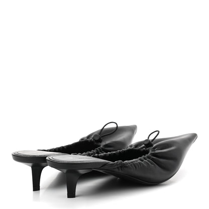 Balenciaga Smooth Nappa Pointed Toe Scrunch Knife 40mm Mules 40 Black 4 of 9