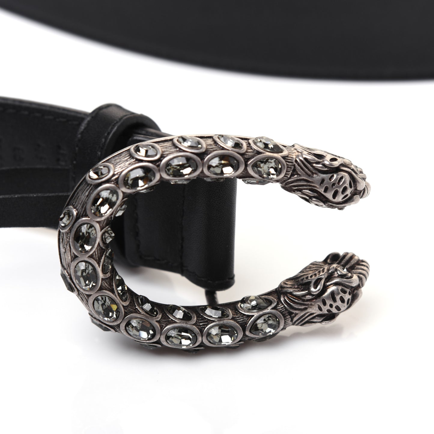 Moon Calfskin Crystal Dionysus 30mm Belt 85 34 Black Black Diamond