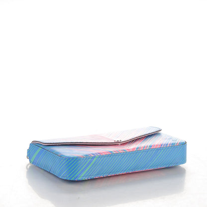 Louis Vuitton Epi Tropical Pochette Felicie Blue Rose 4 of 8