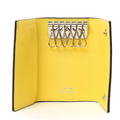 Celine Drummed Calfskin Key Case Souris 5 of 8