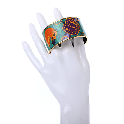 Hermes Enamel Printed Extra Wide Bracelet 65 2 of 5