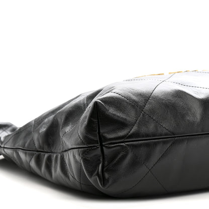 Chanel Shiny Calfskin Quilted Small Chanel 22 Black 10 of 11