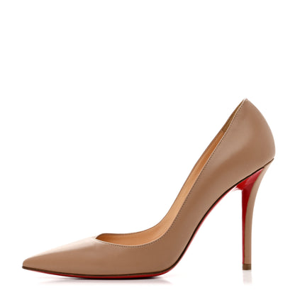 Christian Louboutin Nappa Apostrophy 100 Pumps 38 Nude 1 of 9