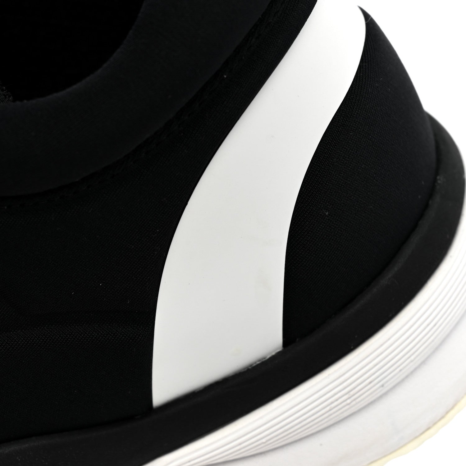 Chanel Lycra Fabric Womens CC Sneakers 38.5 Black White Pink 9 of 12