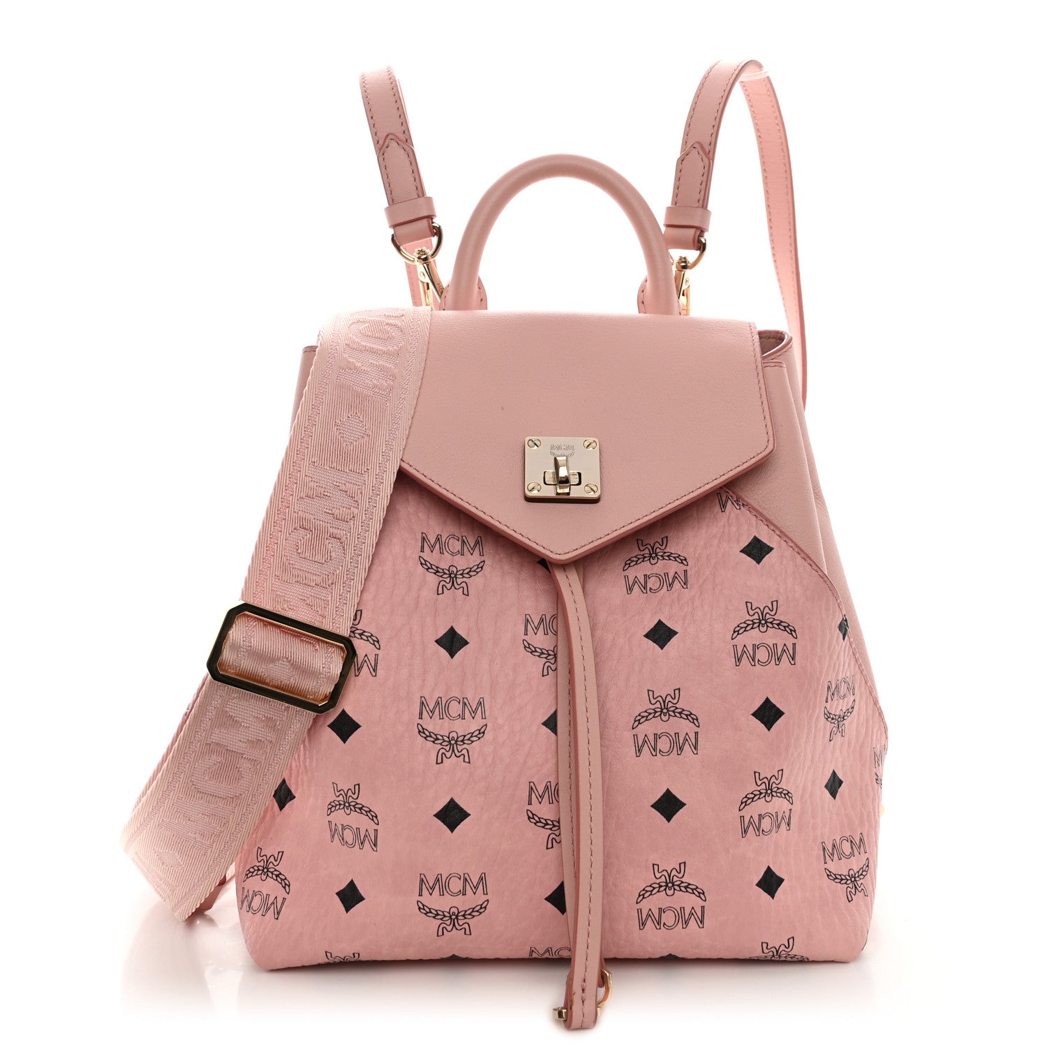 MCM Visetos Small Essential Backpack Pink 1 of 15
