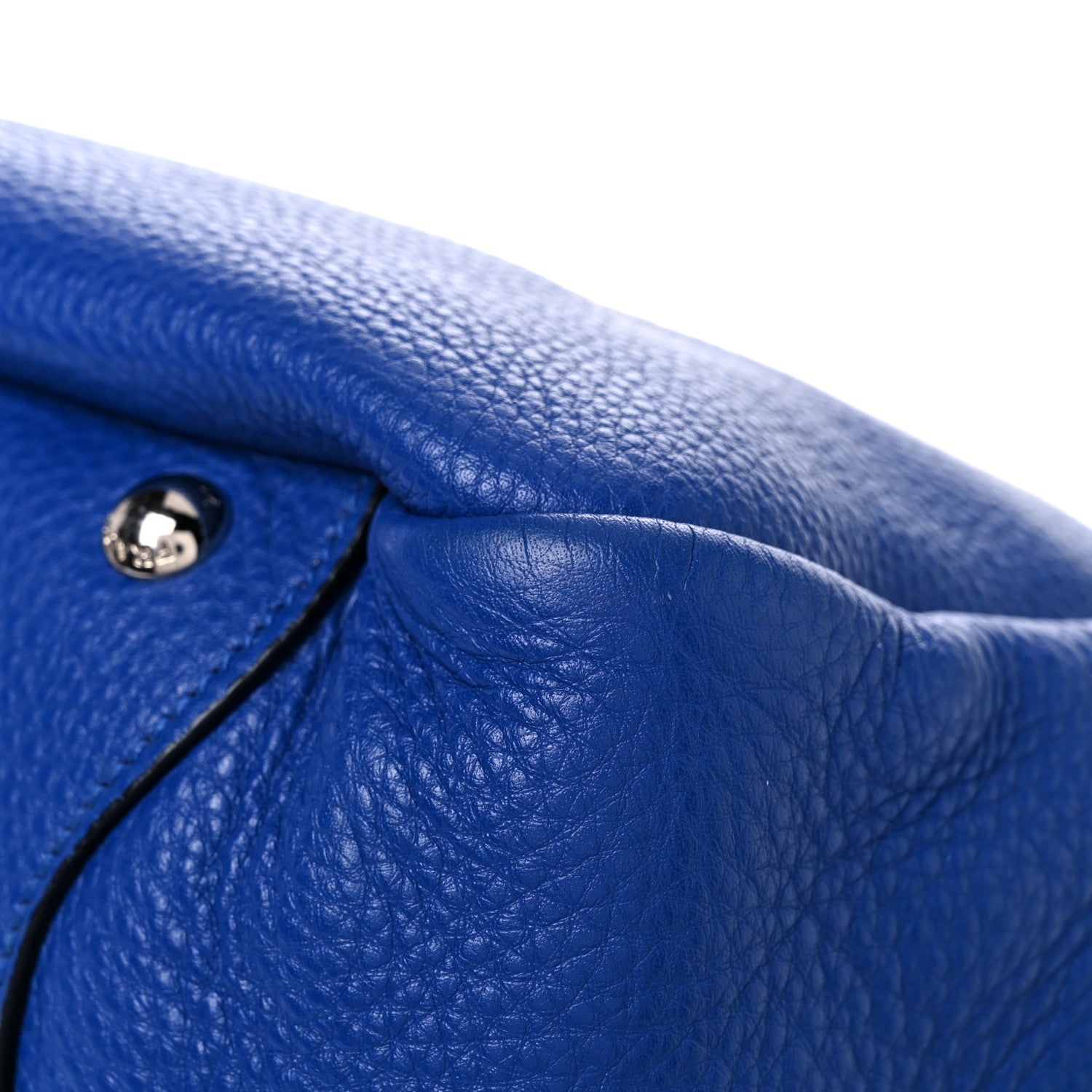 Prada Vitello Daino Side Pocket Hobo Azzurro 9 of 16