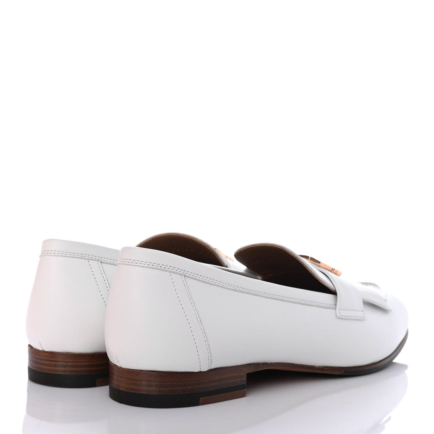 Calfskin Womens Royal Loafers 37.5 White