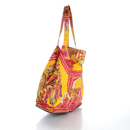 Hermes Buffle Gala Silky Pop La Danse du Cheval Marwari Shopper Tote Marron 9 of 10