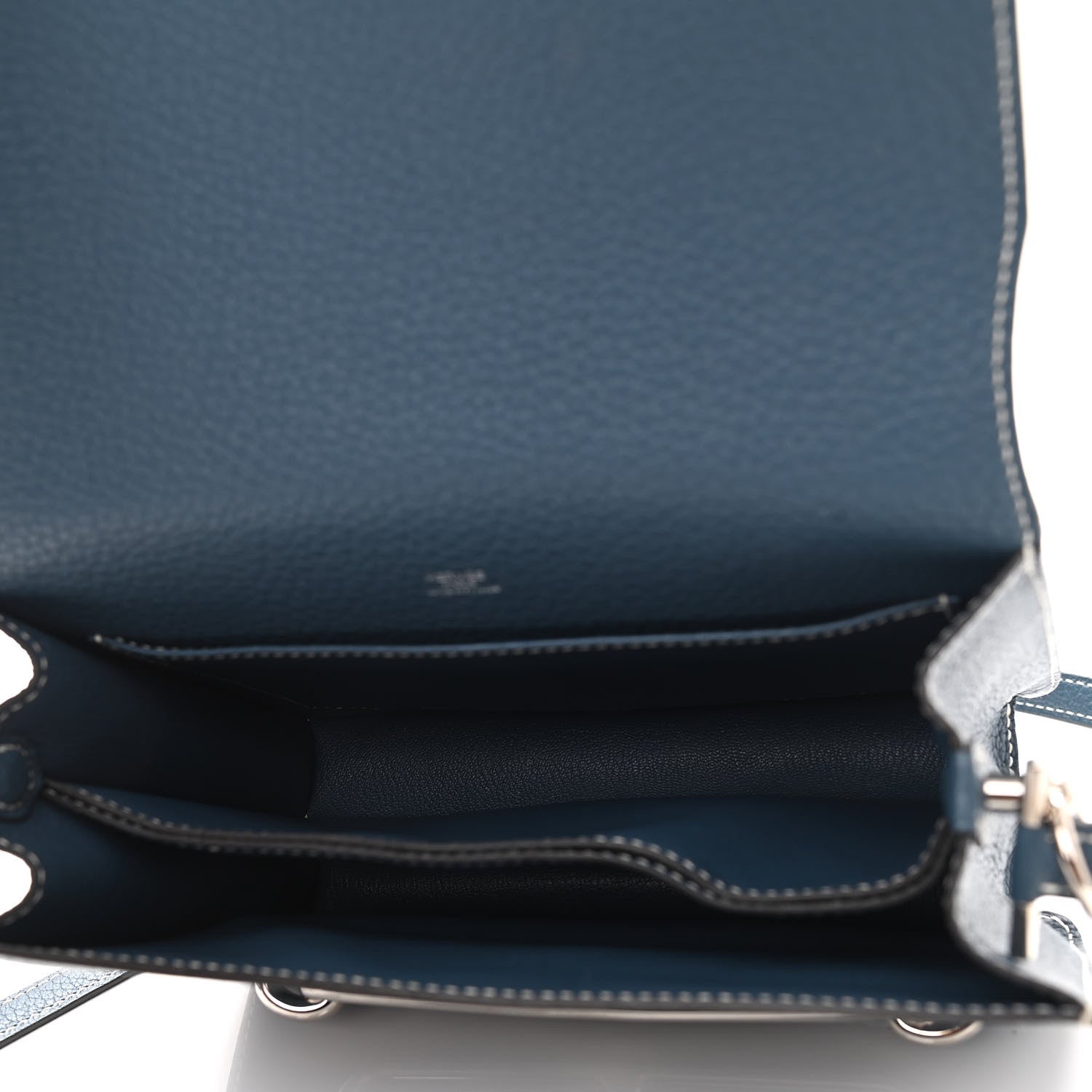 Hermes Taurillon Clemence Sac Roulis 23 Bleu Jean 4 of 13