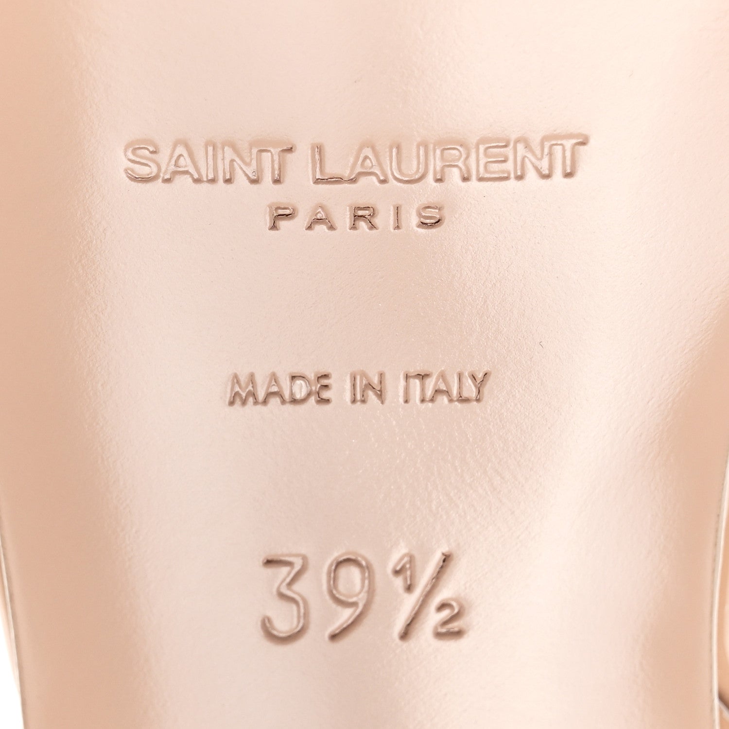 Saint Laurent Patent Tribute 75 Platform Sandals 39.5 Nude 6 of 8