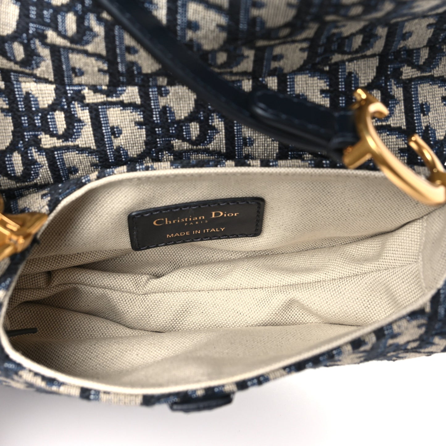 Oblique Mini Saddle Bag With Strap Blue