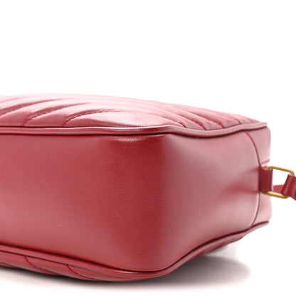 Saint Laurent Calfskin Matelasse Monogram Lou Camera Bag Opyum Red 10 of 10