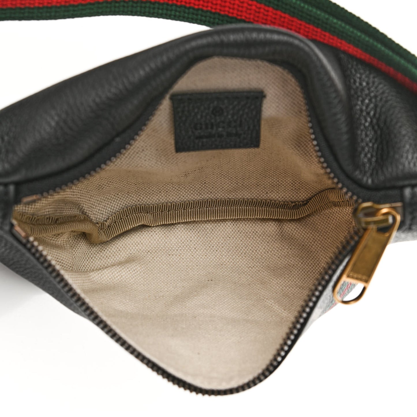 Grained Calfskin Small Logo Belt Bag Black
