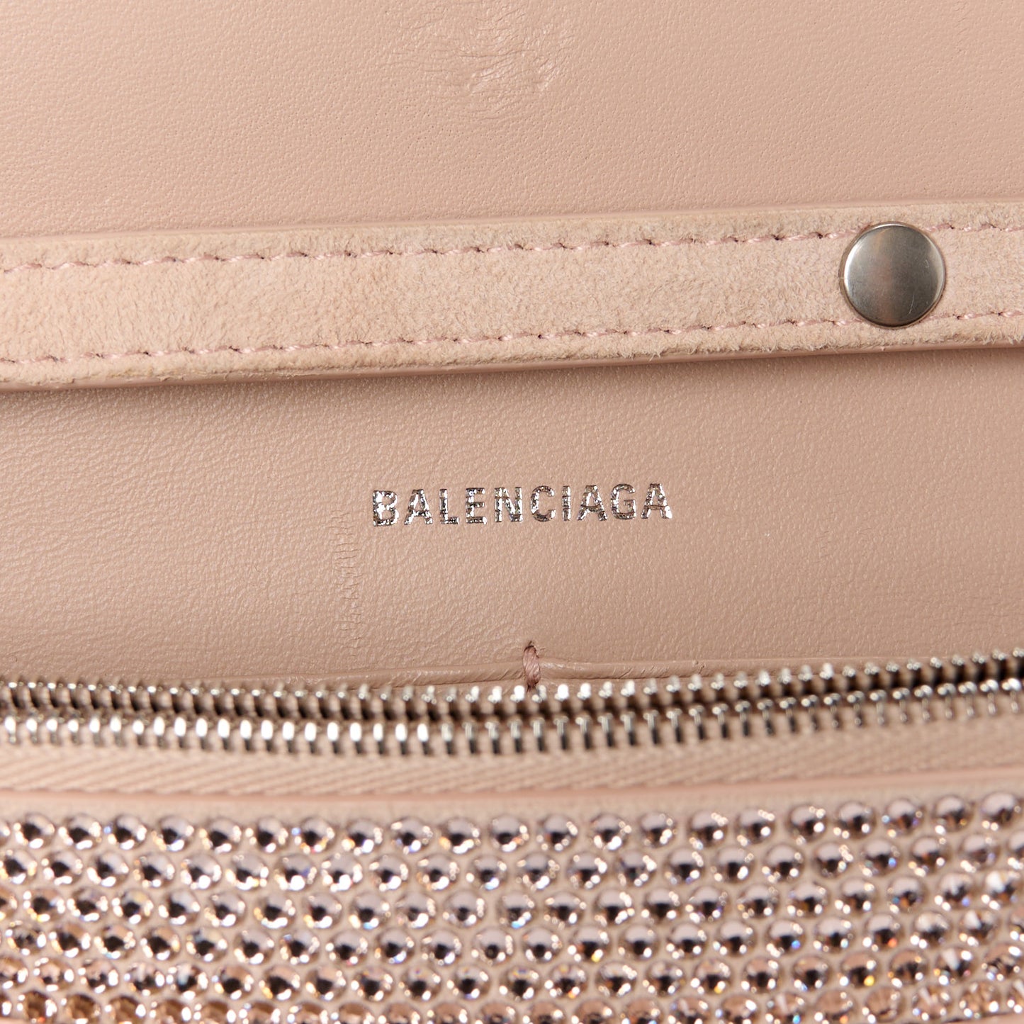 Strass Suede Crystal Hourglass Chain Bag Rose Gold