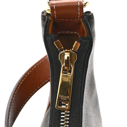 Celine Triomphe Canvas Calfskin Ava Shoulder Bag Tan 12 of 14