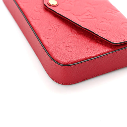 Louis Vuitton Empreinte Pochette Felicie Chain Wallet Scarlet 13 of 15
