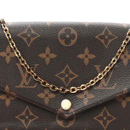 Louis Vuitton Monogram Pochette Felicie Chain Wallet Fuchsia 8 of 11