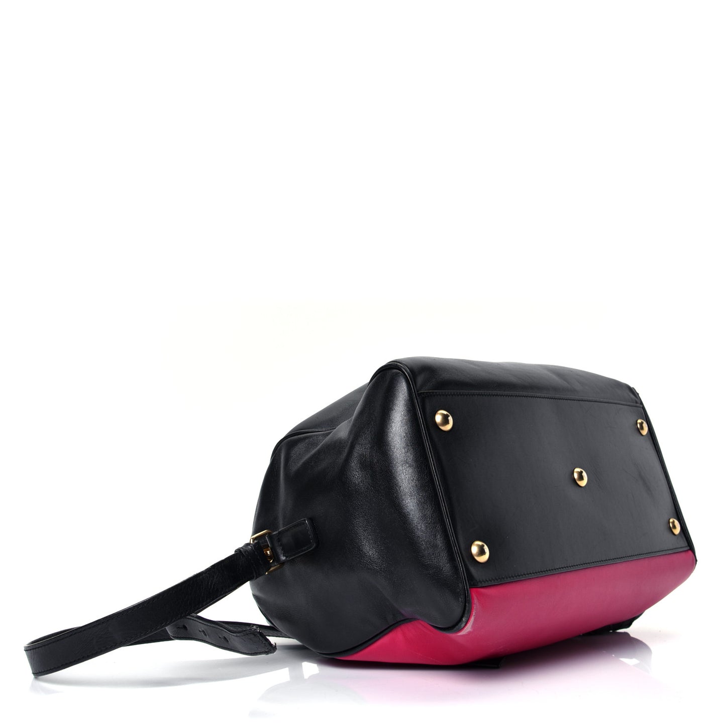 Smooth Calfskin Bi-Color Duffle 6 Fuchsia Black