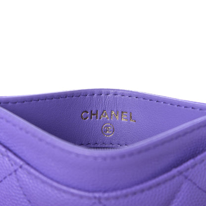 Chanel Caviar Quilted Card Holder Purple 6 of 9