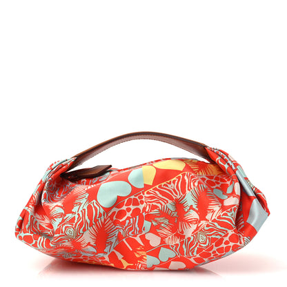 Hermes Silk Balusoie Vache Hunter La Promenade du Matin Bandana Bag Orange Poppy Fauve 1 of 13