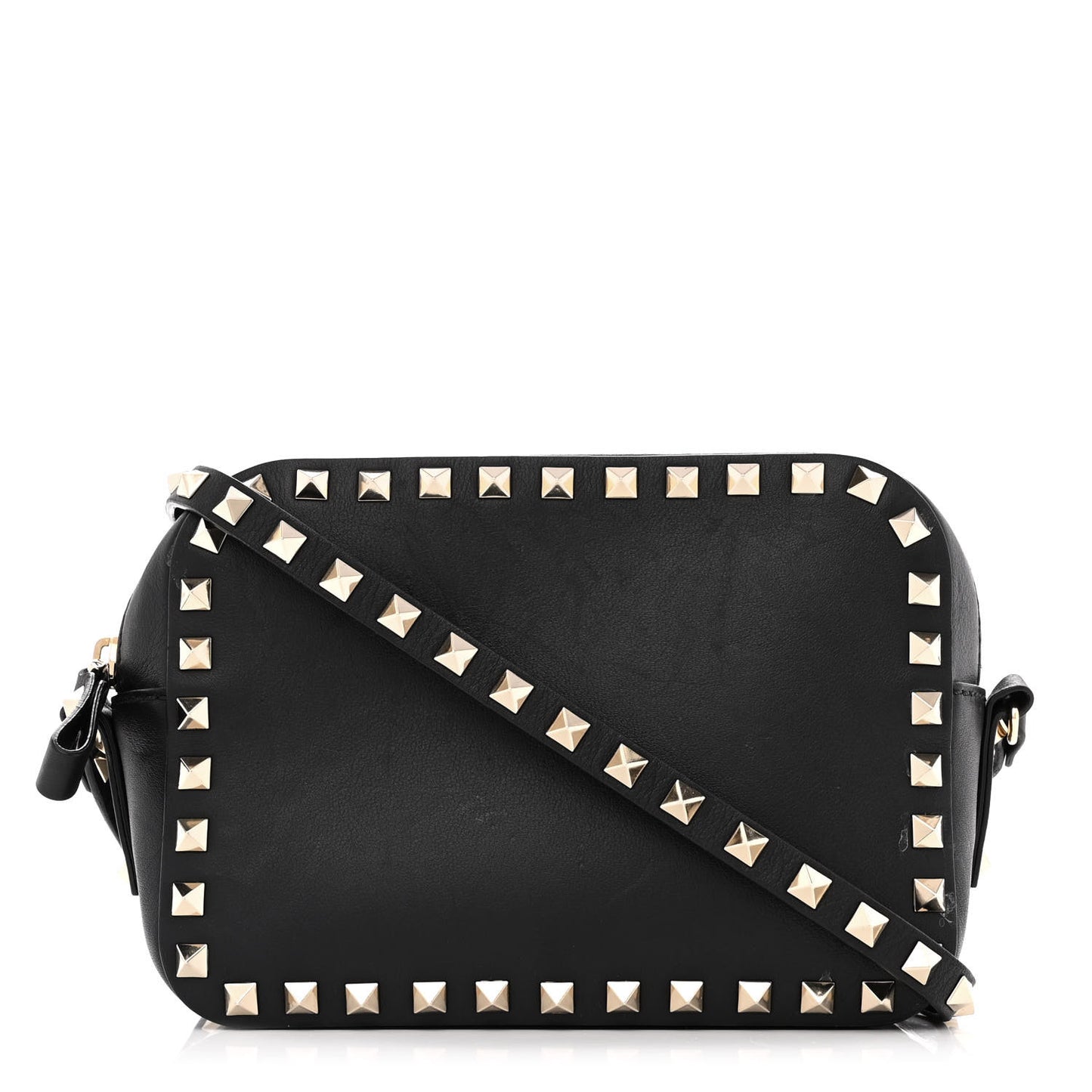 Calfskin Rockstud Camera Crossbody Bag