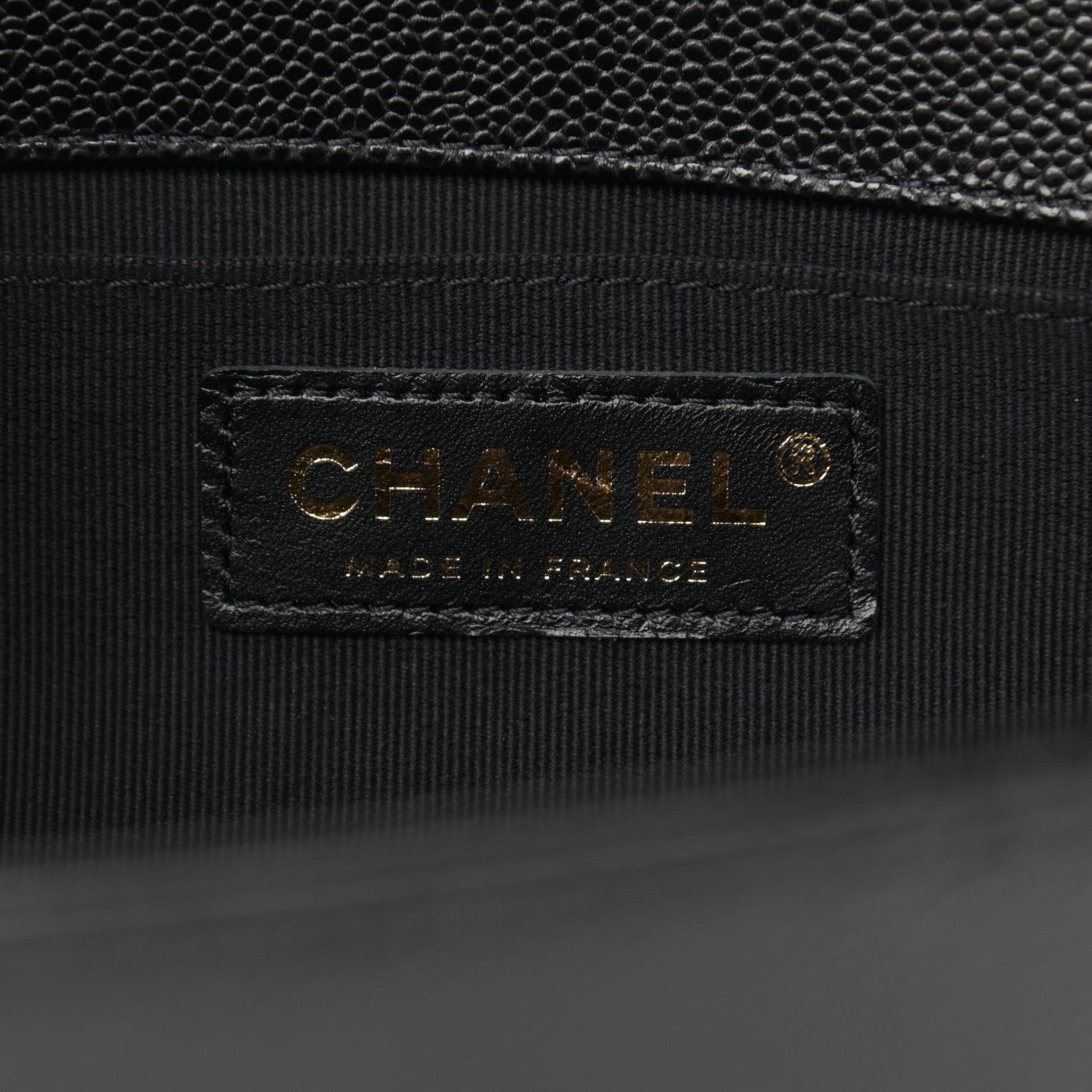 Chanel Caviar Chevron Quilted Medium Boy Flap Black 6 of 12