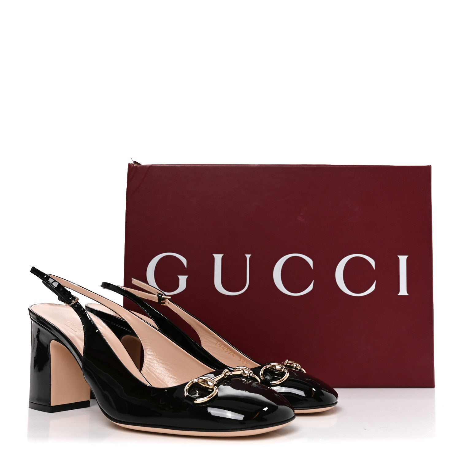 Gucci Vernice Crystal Horsebit Lady Slingback Pumps 38.5 Black 10 of 10