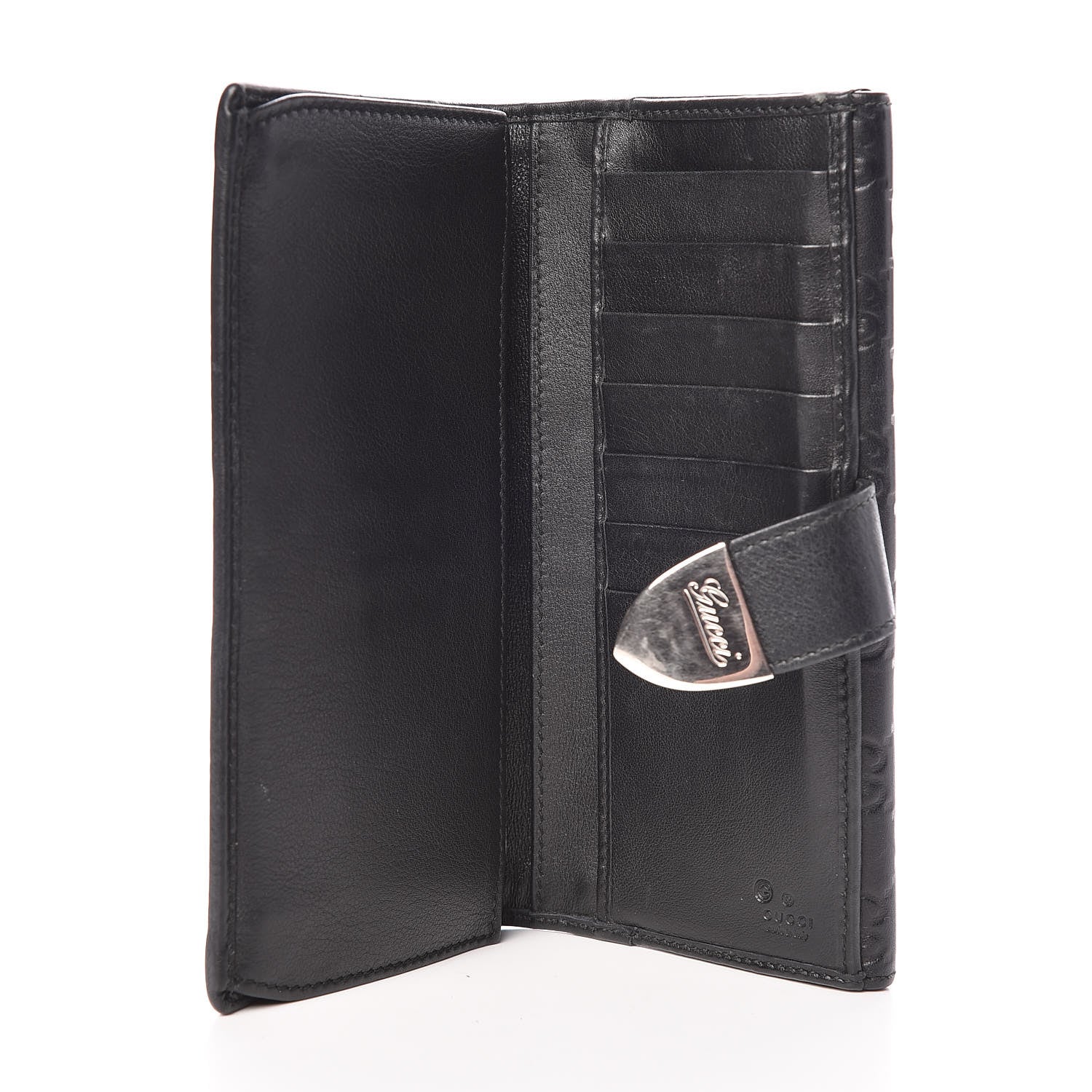 Gucci Guccissima Continental Wallet Black 7 of 13