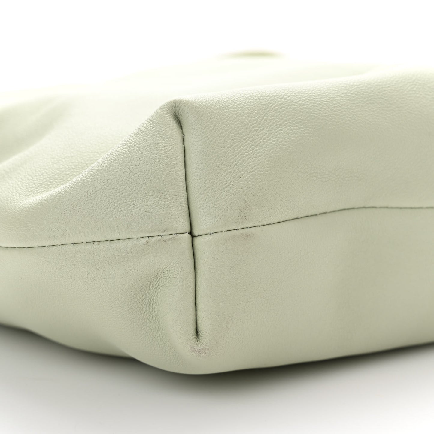 Mellow Nappa Donut Chain Mini Flamenco Knot Clutch Spring Jade