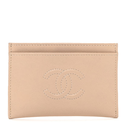 Chanel Goatskin Timeless CC Card Holder Beige 1 of 8