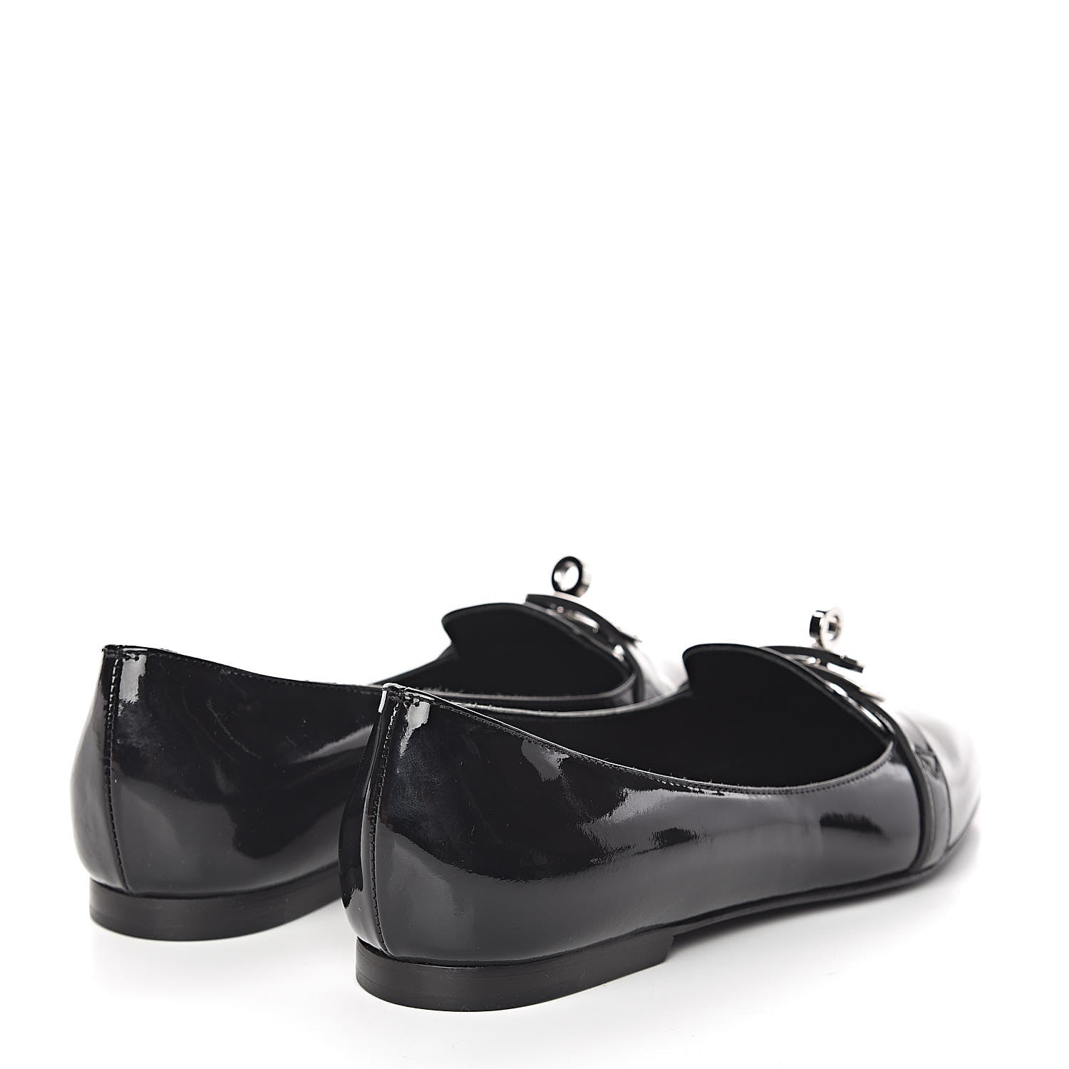 Hermes Patent Pegase Ballerina Flats 35 Black 4 of 9