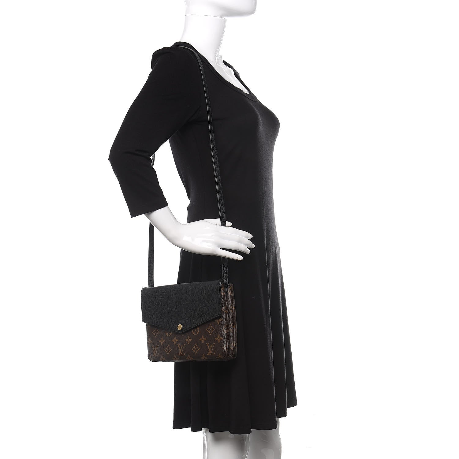 Louis Vuitton Monogram Twice Pochette Black 2 of 12