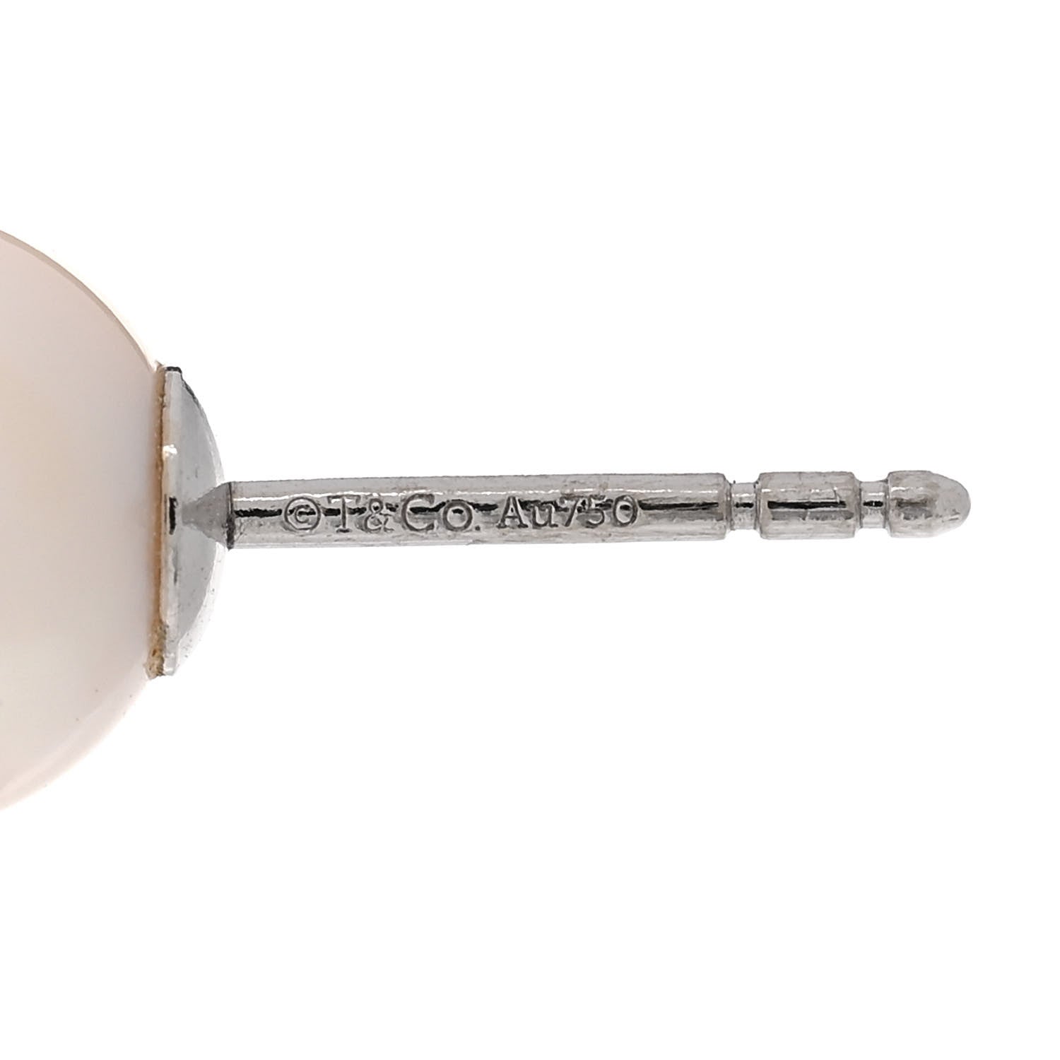 Tiffany 18K White Gold Akoya Pearl 7.5-8mm Earrings 4 of 5