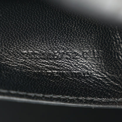 Saint Laurent Calfskin Crocodile Embossed Large Classic Monogram Kate Satchel Black 7 of 15