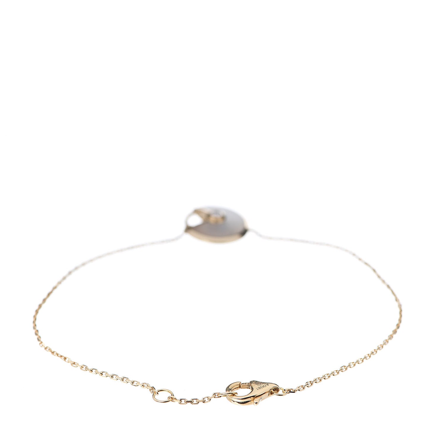 18K Yellow Gold Diamond Mother of Pearl Amulette de Cartier Bracelet