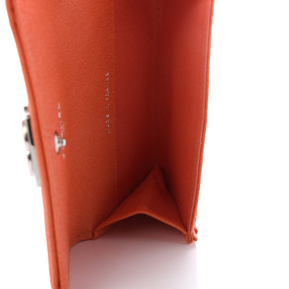 Chanel Caviar Quilted Boy Flap Card Holder Orange 5 of 9