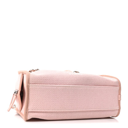 Chanel Canvas Deauville Small Bowling Bag Light Pink Light Pink 4 of 10