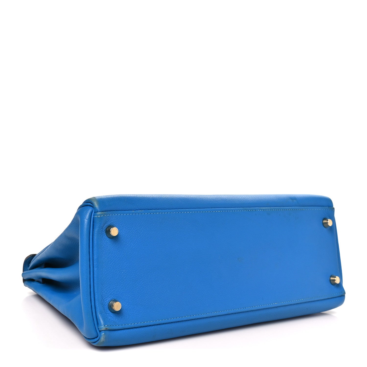 Hermes Evercolor Kelly Retourne 32 Bleu Zanzibar 4 of 13