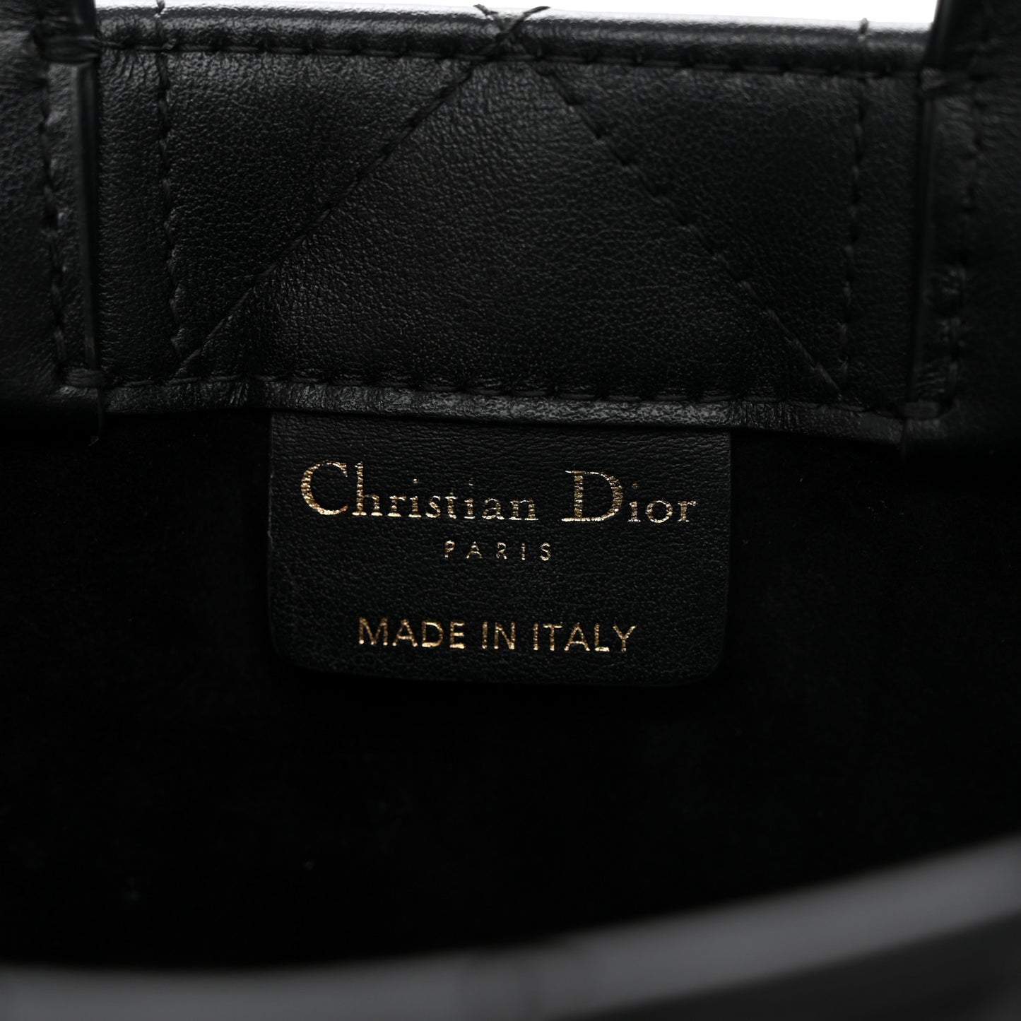 Calfskin Macrocannage Mini Book Tote Black