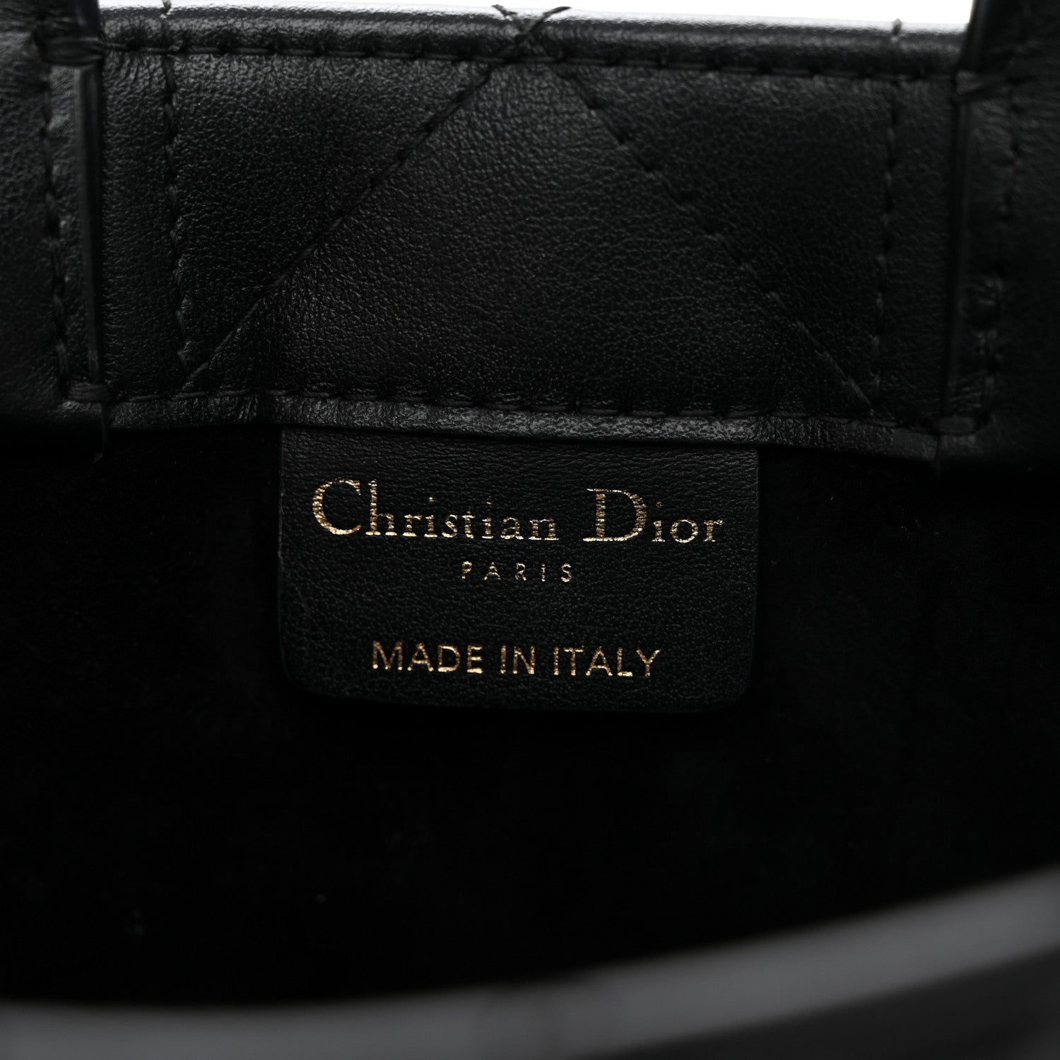 Christian Dior Calfskin Macrocannage Mini Book Tote Black 6 of 13