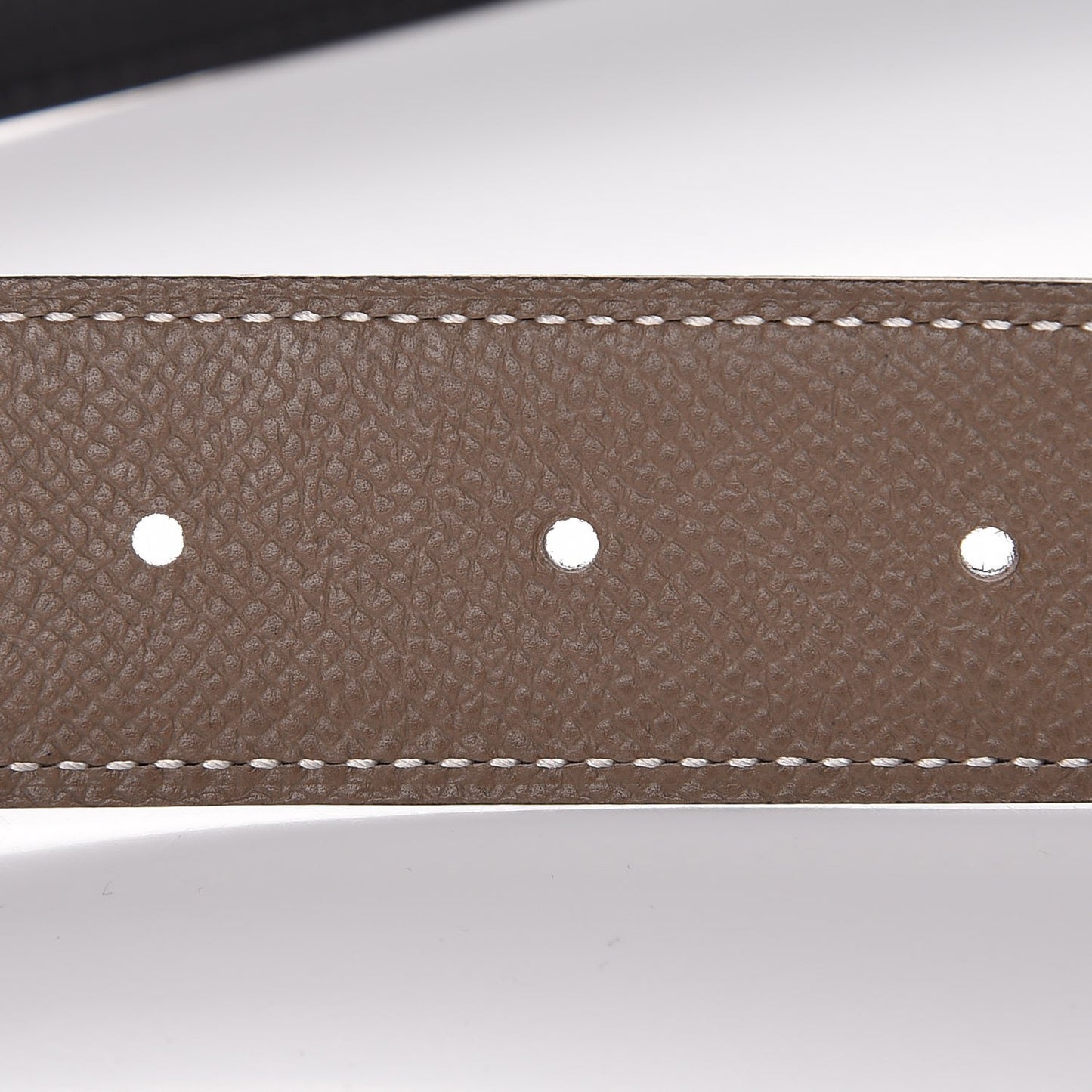 Swift Epsom 32mm Guilloche H Belt 85 Black Etoupe