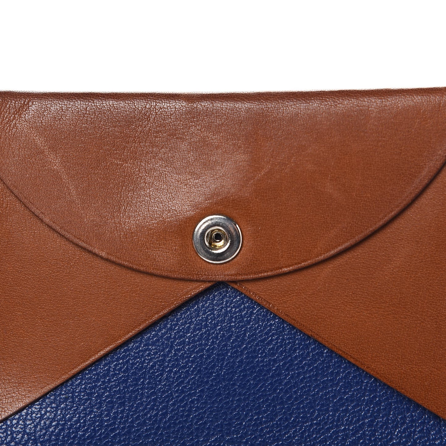 Barenia Calvi Card Case Fauve Blue Saphir