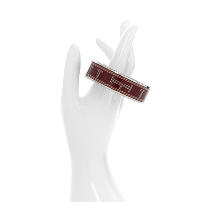 Hermes Enamel Printed Wide Recherche H Bracelet 70 2 of 5