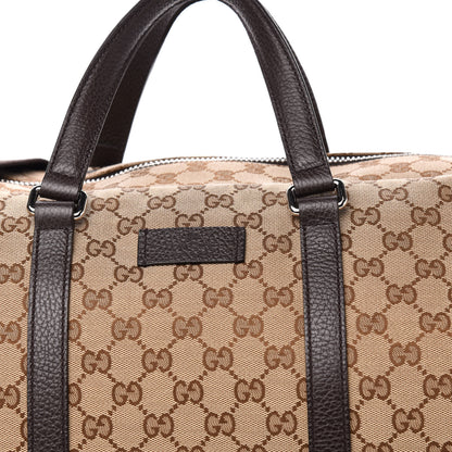 Gucci Monogram Dollar Calfskin Boston Duffle Bag Beige Ebony Testa di Moro Marrone Scuro 10 of 10